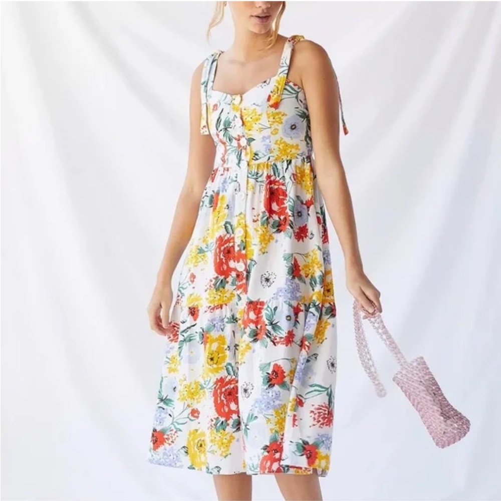 Urban Outfitters Positano Floral Midi Dress